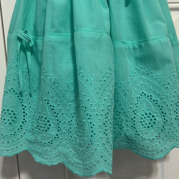 NWT Girl’s Easter dress size 6x turquoise with tulle underlay - Picture 3 of 13